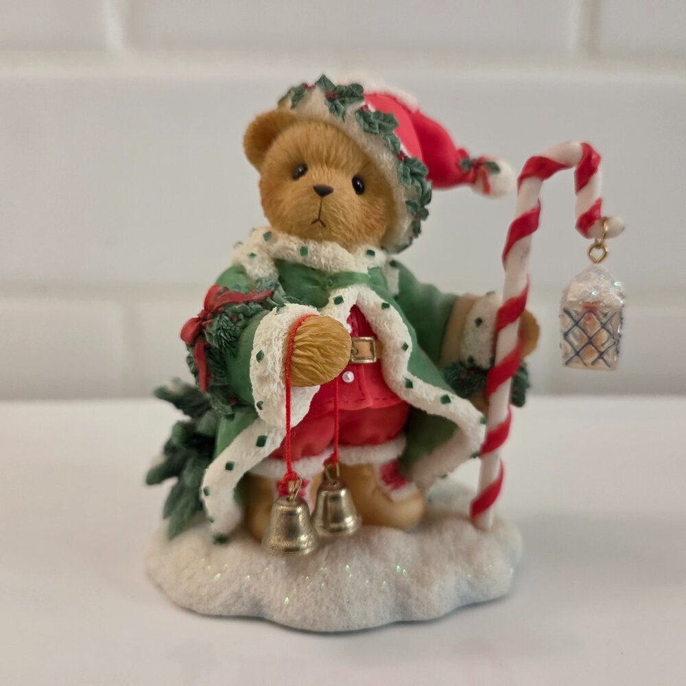 Vintage 2000 Enesco Cherished Teddies Wolfgang Christmas Santa Bear Ltd Ed